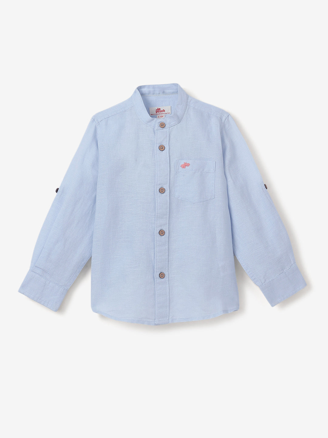 The Timeless Roll-up Sleeve Shirt for Boys (Blue)