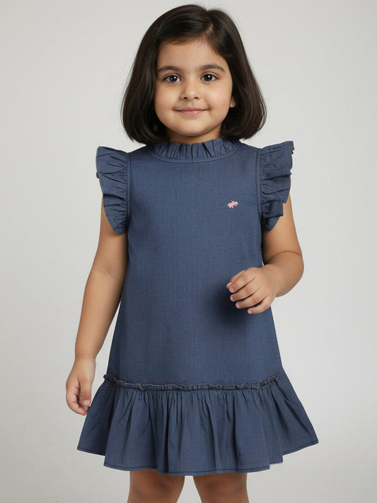 Blue Denim Finish 100% Cotton Dress