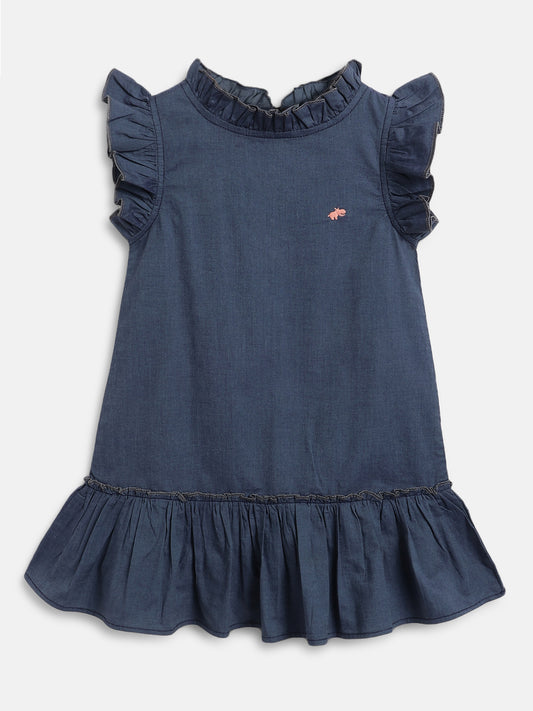 Blue Denim Finish 100% Cotton Dress