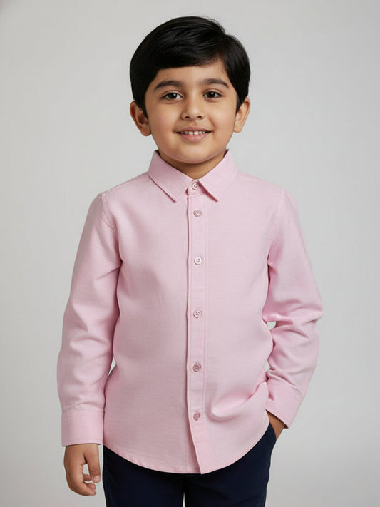 Pink 100% Cotton Full Sleeve Premium Formal Shirt