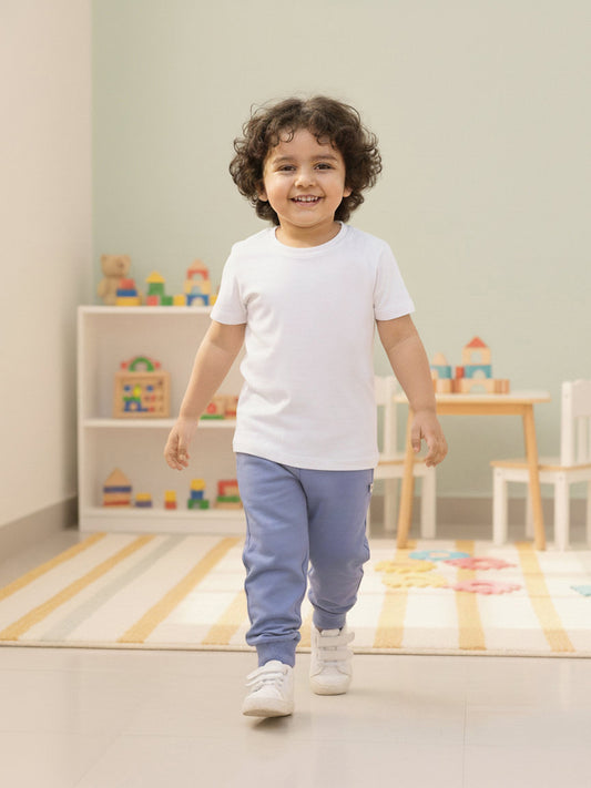 Blue 100% Cotton Joggers