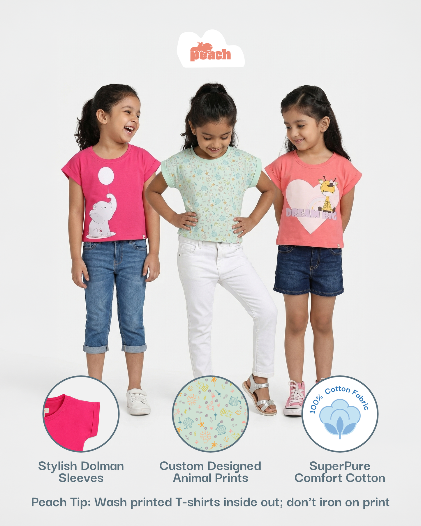 Easy Breezy Pure Cotton Comfort T-shirt in Fuchsia Pink
