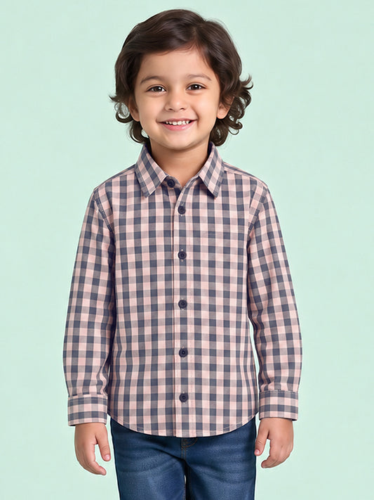 The Picnic Checks Shirt in Pink and Navy Blue