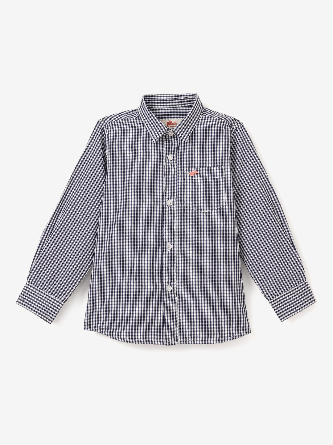 The Little Checkmate Shirt in Navy Blue