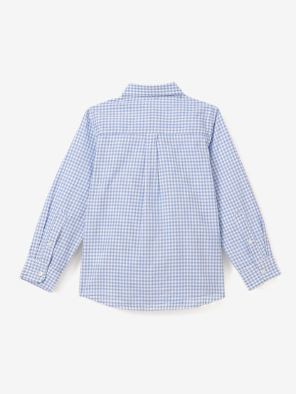 The Little Checkmate Shirt in Sky Blue