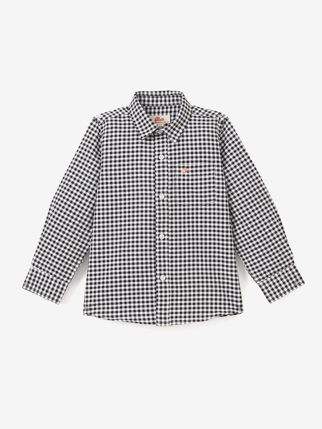 The Little Checkmate Shirt in Black