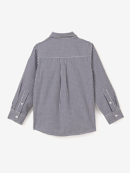 The Little Checkmate Shirt in Navy Blue