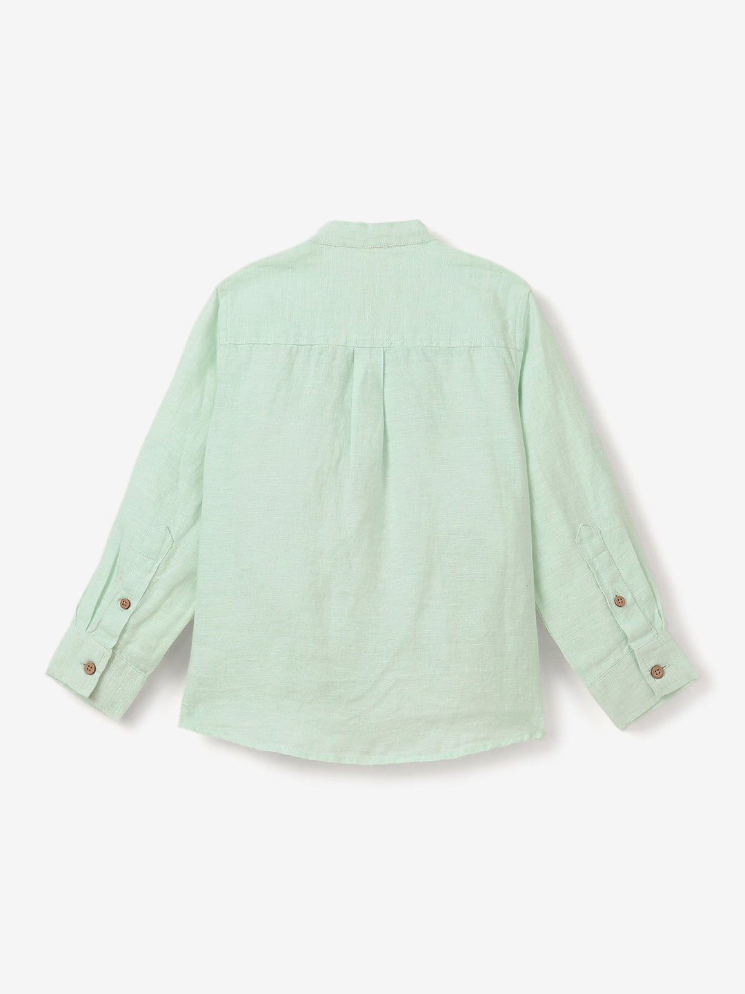 The Timeless Roll-up Sleeve Shirt for Boys (Green)