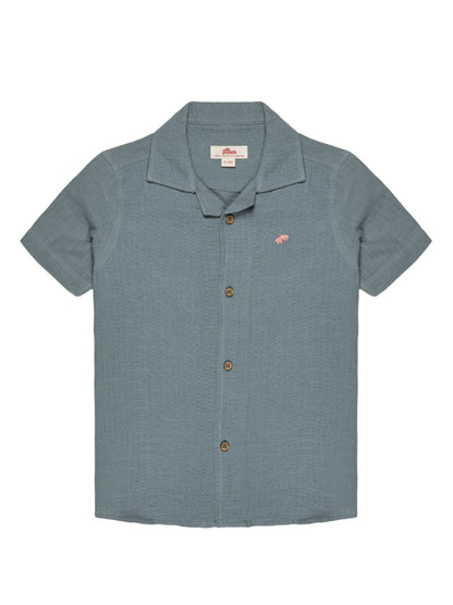 On Vacay Casual Resort Collared Shirt for Boys (Blue)