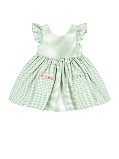 Bow and Pop Dress (Green)