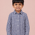 The Little Checkmate Shirt in Navy Blue