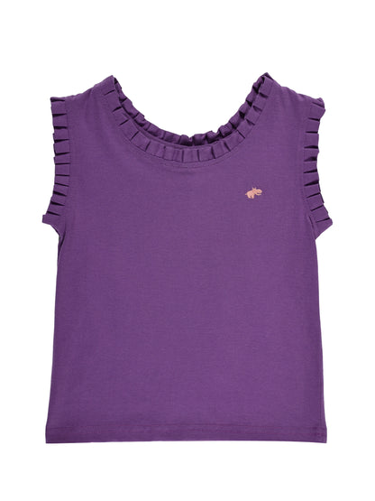 Dainty Frill T-shirt in Purple for Girls