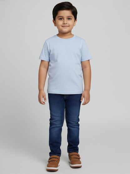 Indigo Cotton Slim Fit Stretchable Jeans for Boys