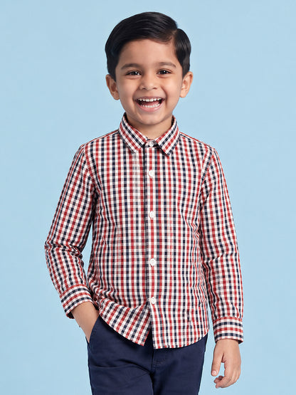 The Picnic Checks Shirt in Red and Navy Blue
