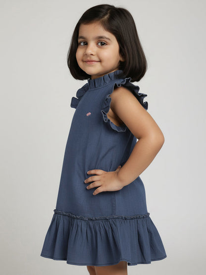 Blue Denim Finish 100% Cotton Dress