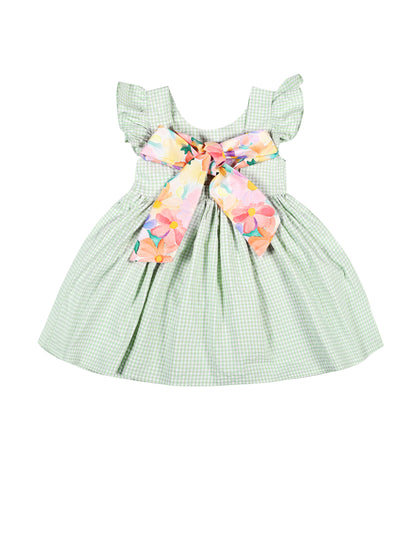 Bow and Pop Dress (Green)