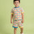 Shapes and Peach Oversized Coord Set for Boys