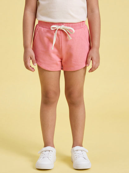 Everyday Basics: Value Pack of 2 100% Cotton Shorts For Girls (Pink and Blue)