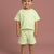 Peach Signature Oversized Coord Set for Kids (Lime Green)