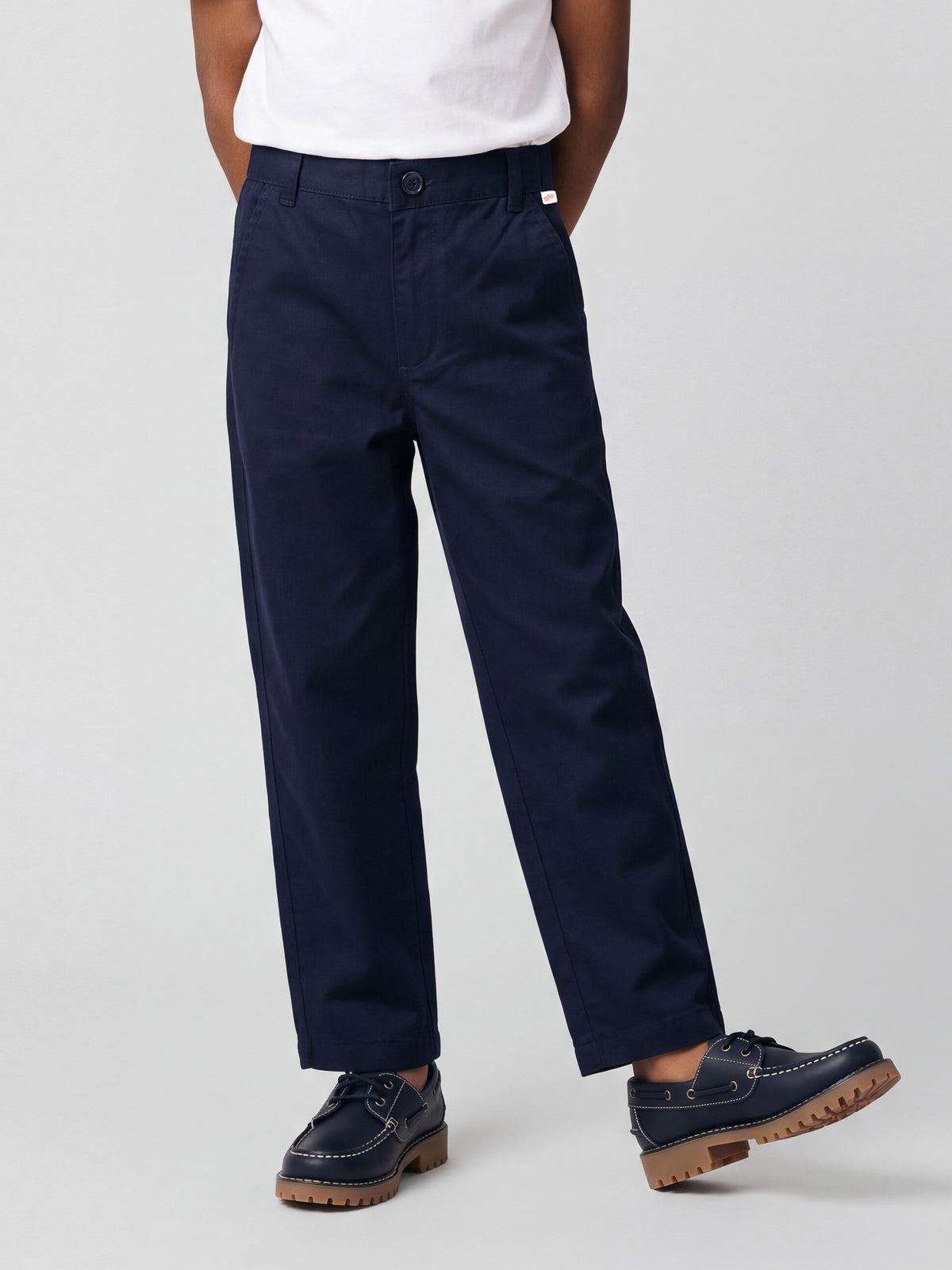 Navy blue cotton trousers for boy, formal trousers, premium, kids fashion 