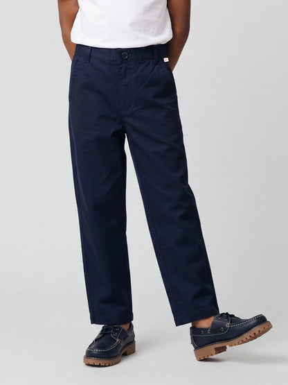 Navy blue cotton trousers for boy, formal trousers, premium, kids fashion 