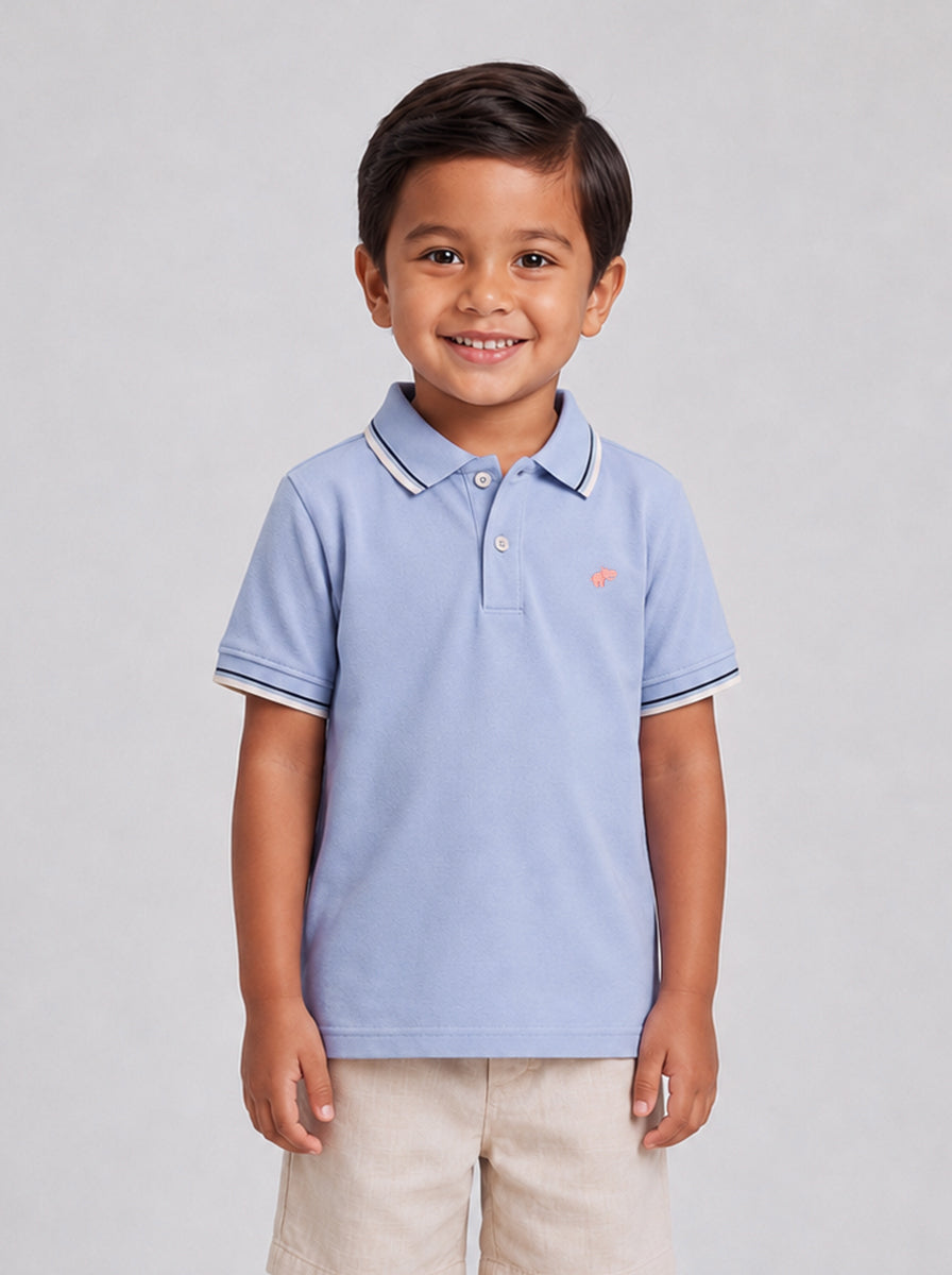 The Tennis Club Polo in Sky Blue