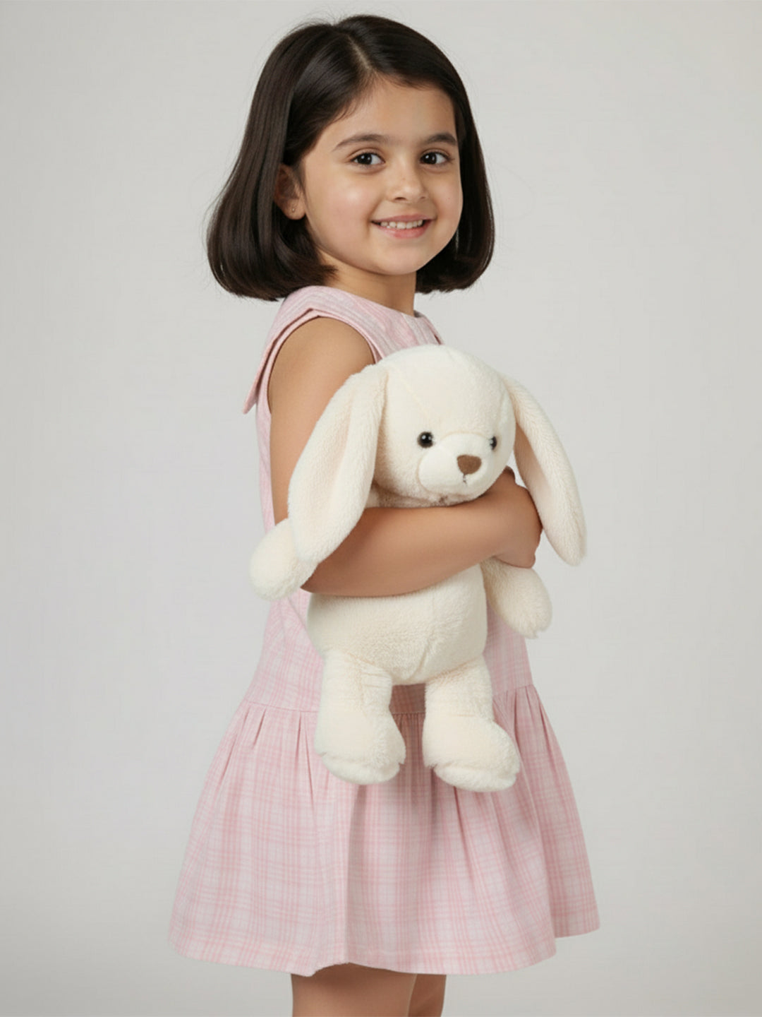 Pink 100% Cotton Peter Pan Collar Dress