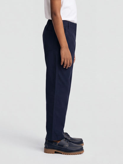 Wardrobe Essential Formal Trousers for Boys in Navy Blue