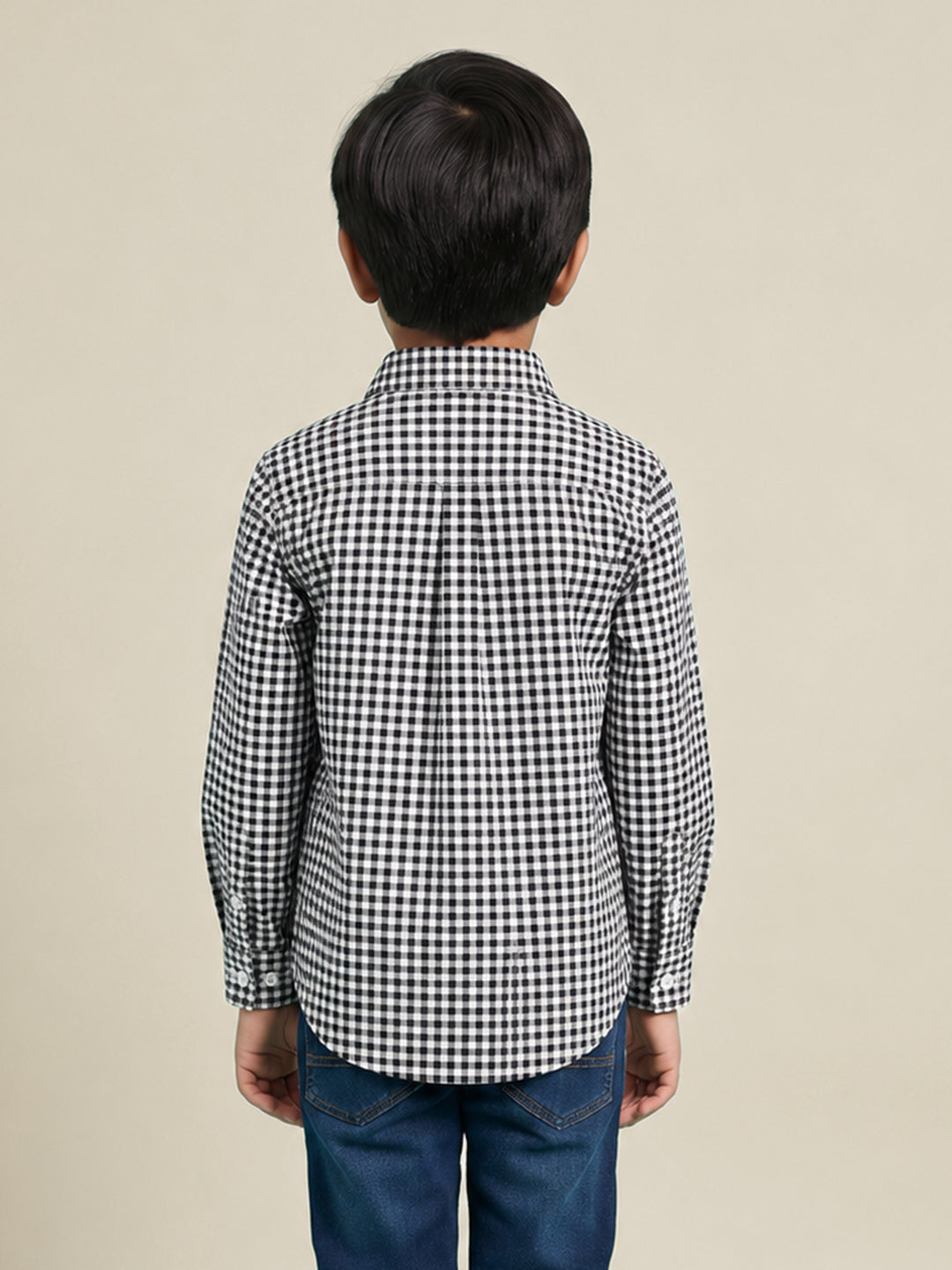 The Little Checkmate Shirt in Black