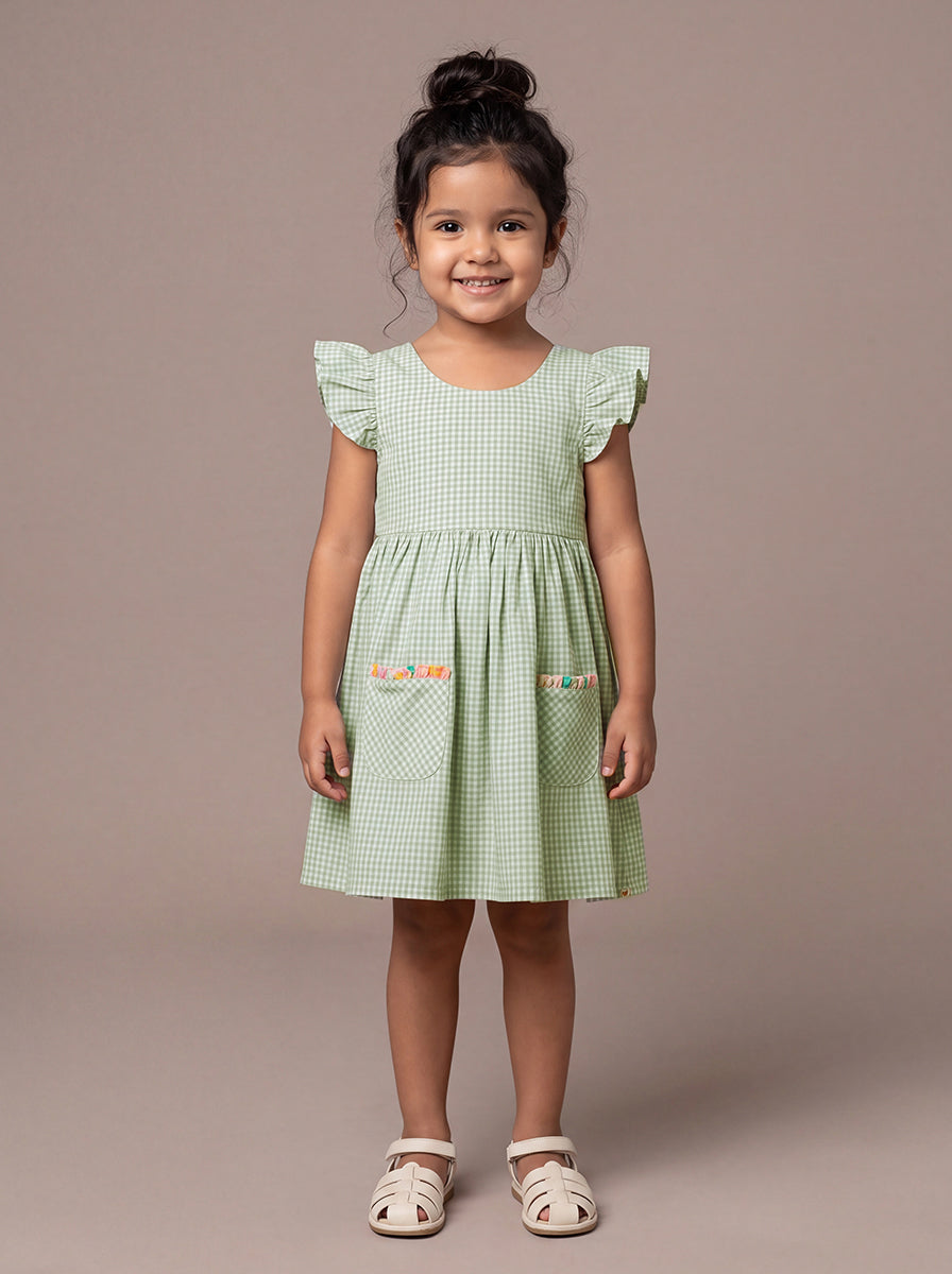Bow and Pop Dress (Green)
