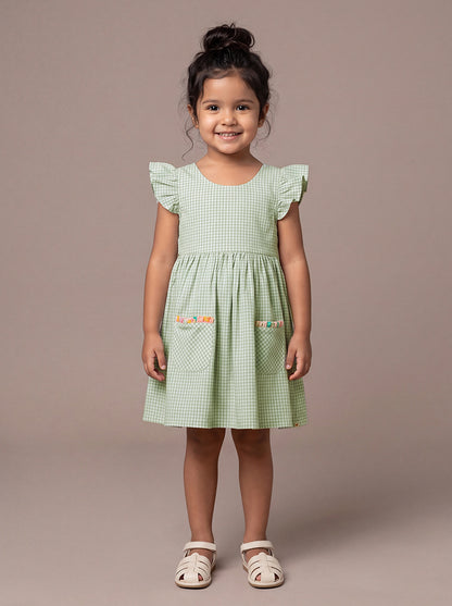 Bow and Pop Dress (Green)