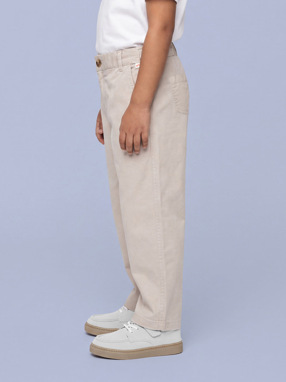 Wardrobe Essential Formal Trousers for Boys in Beige