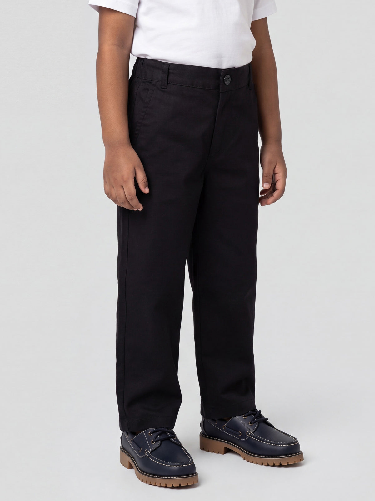 Wardrobe Essential Formal Trousers for Boys in Black