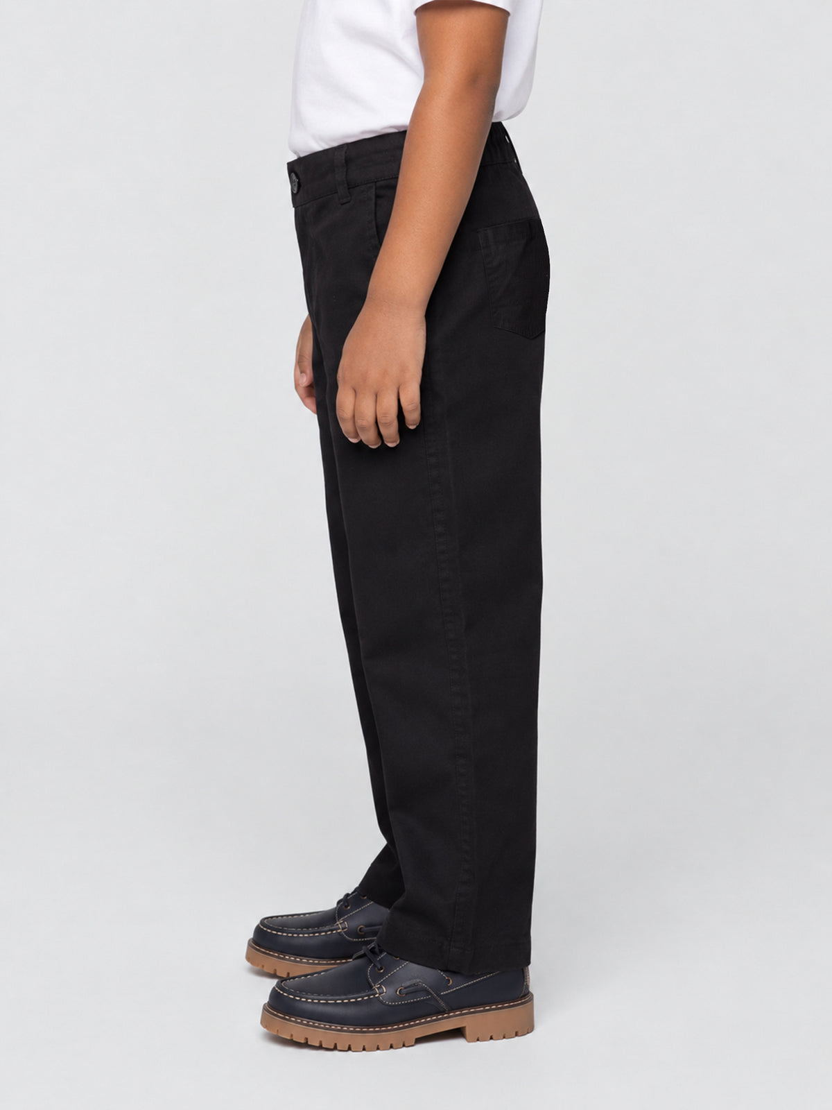 Wardrobe Essential Formal Trousers for Boys in Black