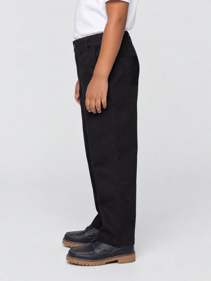 Wardrobe Essential Formal Trousers for Boys in Black