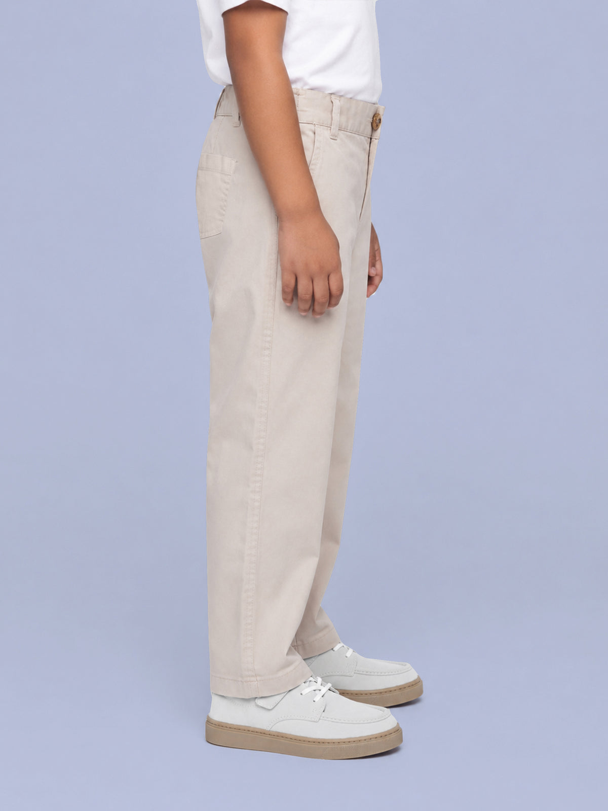 Wardrobe Essential Formal Trousers for Boys in Beige