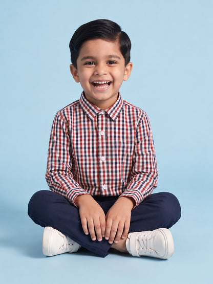 The Picnic Checks Shirt in Red and Navy Blue