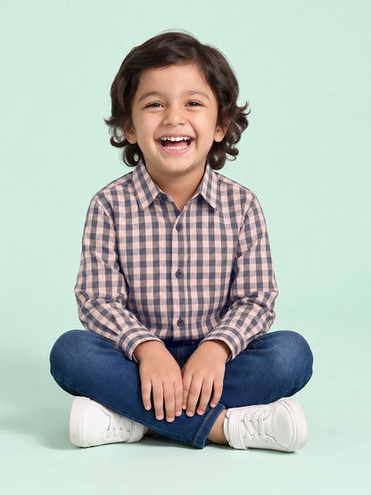 The Picnic Checks Shirt in Pink and Navy Blue