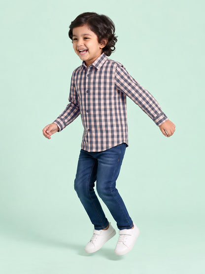 The Picnic Checks Shirt in Pink and Navy Blue