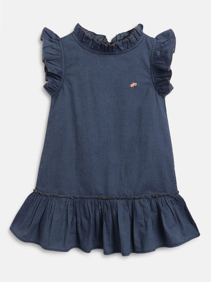 Blue Denim Finish 100% Cotton Dress