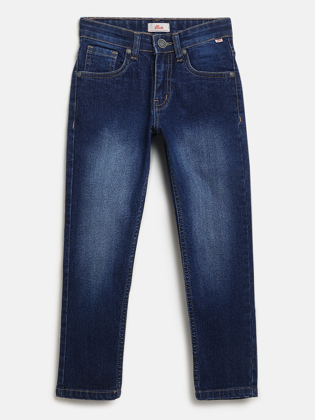 Indigo Cotton Slim Fit Stretchable Jeans for Boys