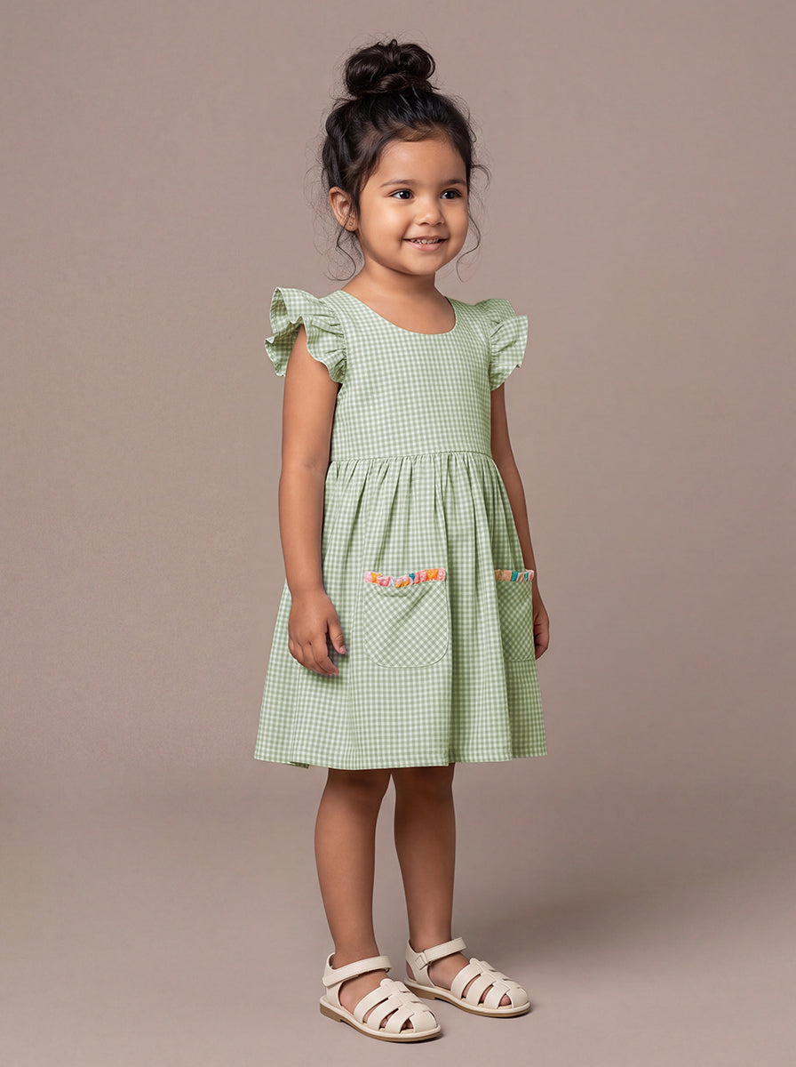 Bow and Pop Dress (Green)