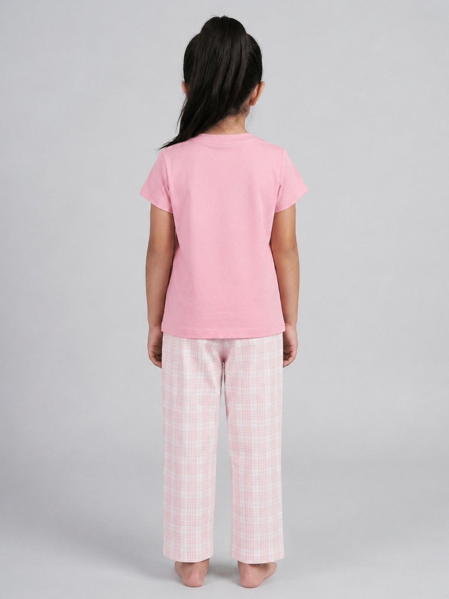Good Night Peach Nightsuit for Girls (Pink)