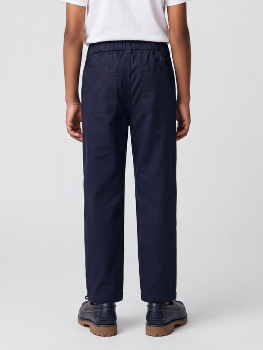 Navy blue cotton trousers for boy, formal trousers, premium, kids fashion 