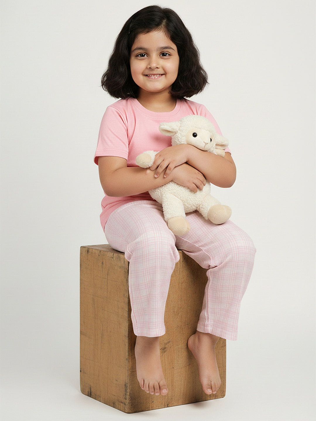 Pink 100% Cotton Nightsuit Set