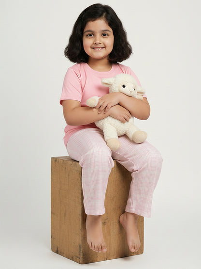 Pink 100% Cotton Nightsuit Set