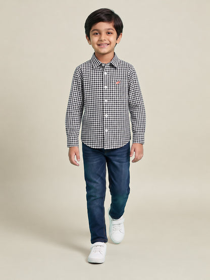 The Little Checkmate Shirt in Black