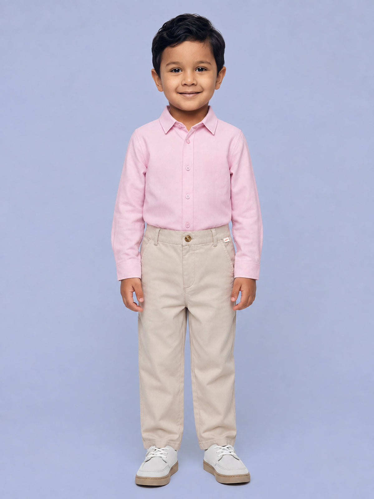 Wardrobe Essential Formal Trousers for Boys in Beige