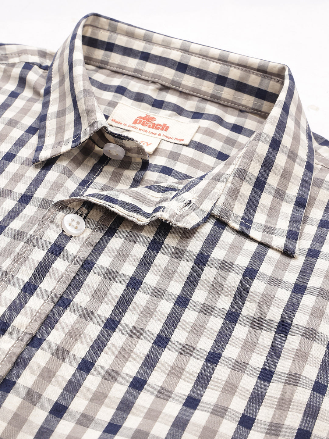 The Picnic Checks Shirt in Navy Blue and Grey