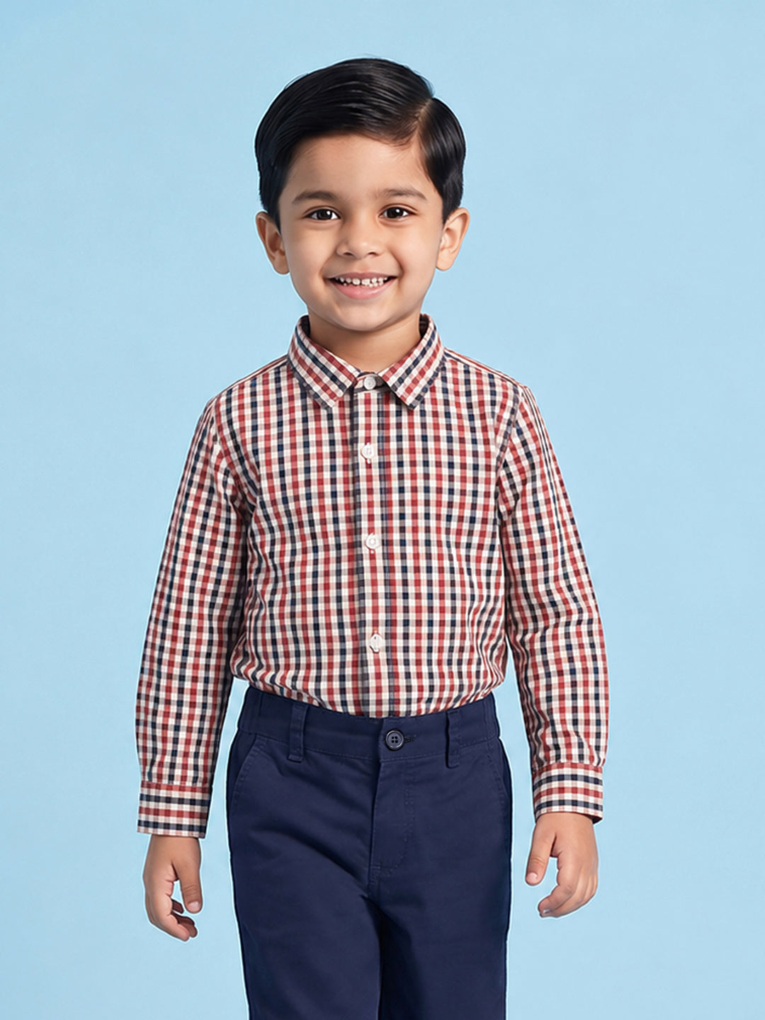 The Picnic Checks Shirt in Red and Navy Blue